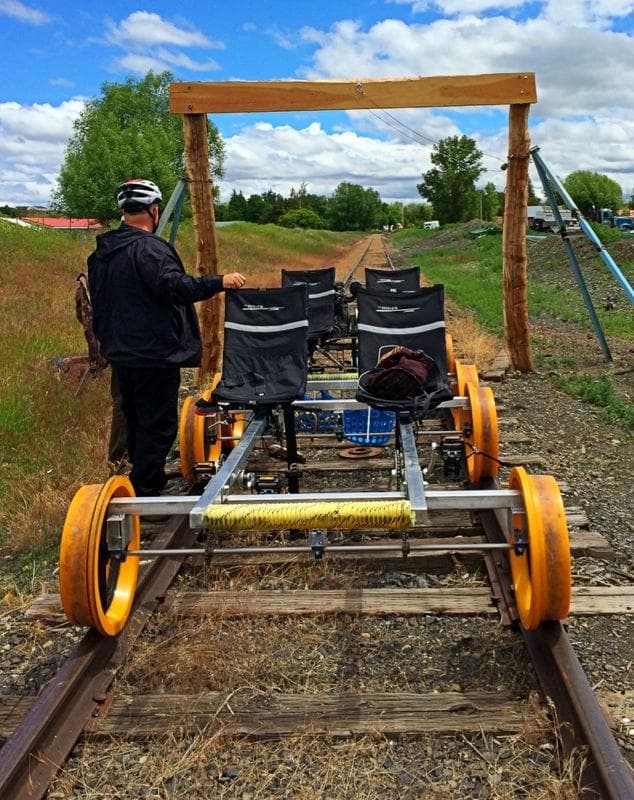 Checking out the ride before we board