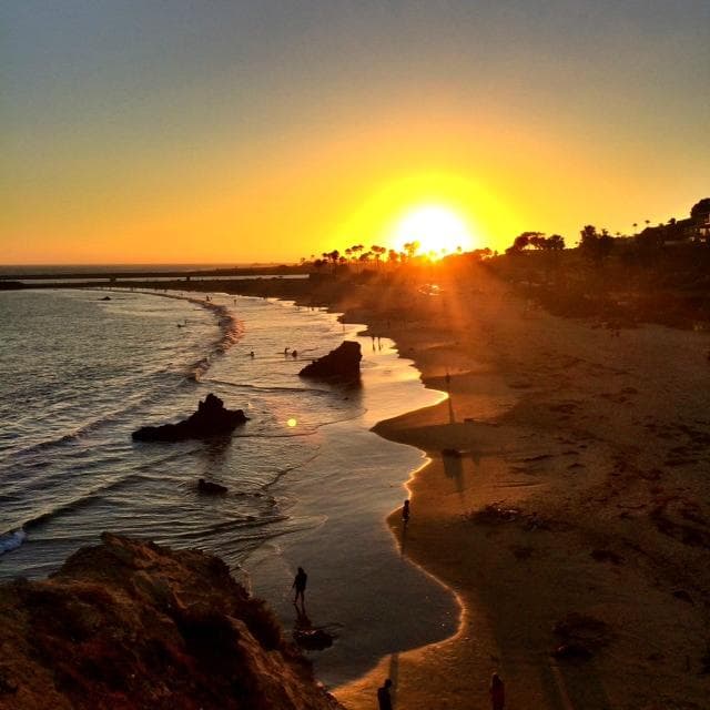 Sunset over the beach