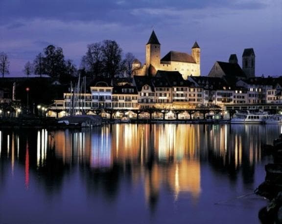 Rapperswil at Night.  Courtesy of Swiss Tourism