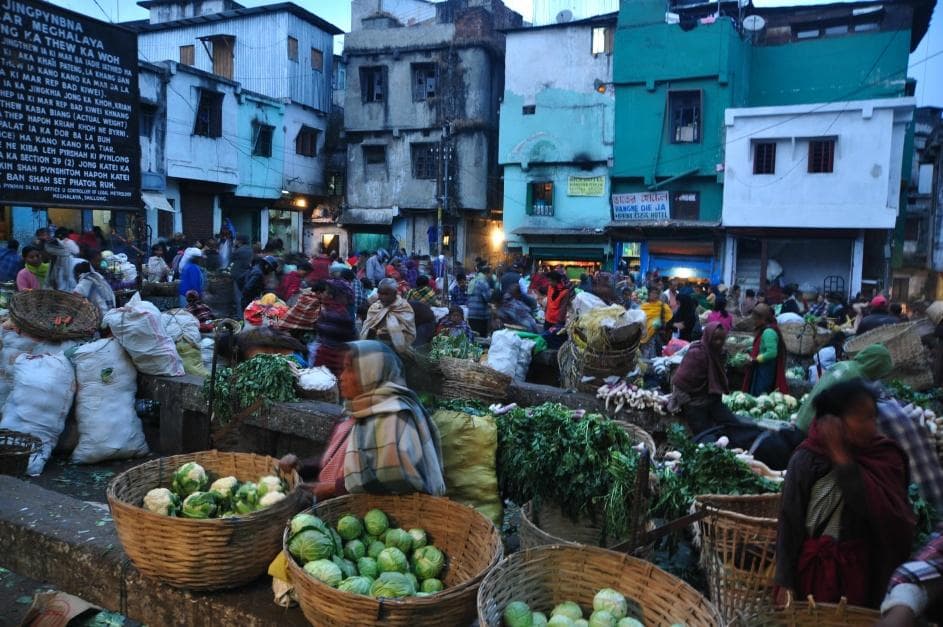 Vegetable open air market, hidden deep within Bara Bazar