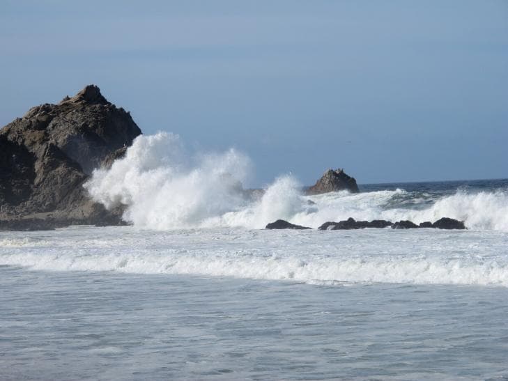 McClures beach shorebreak