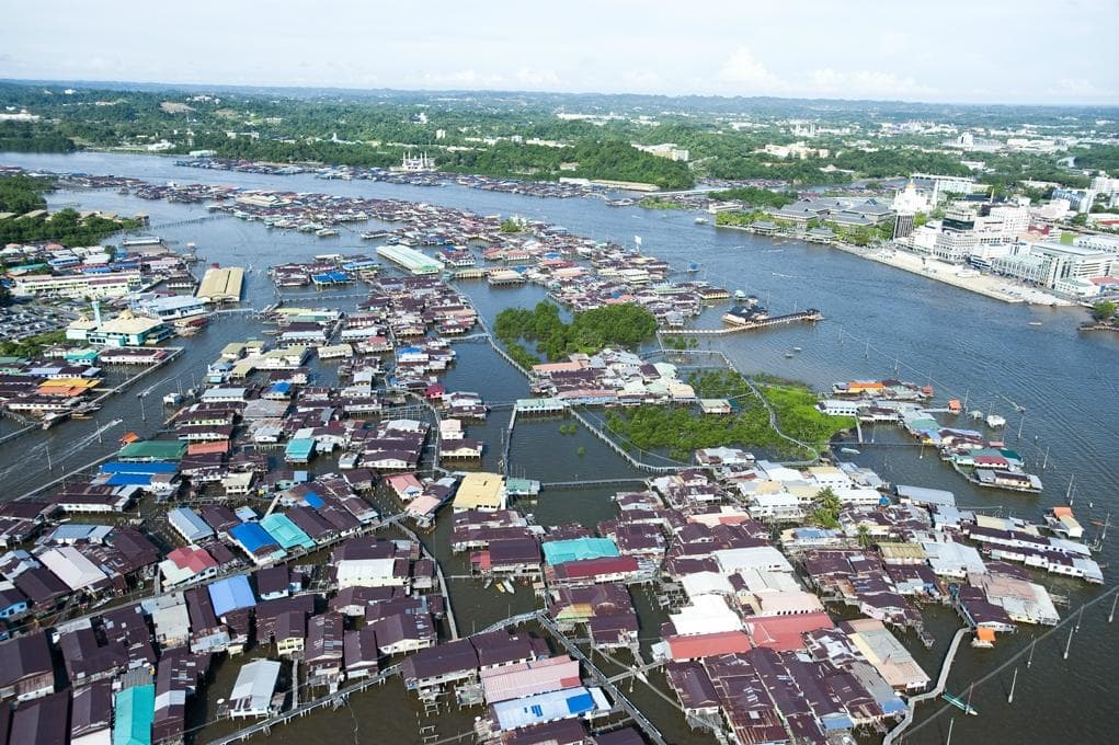 Aerial View of Kampong Ayer