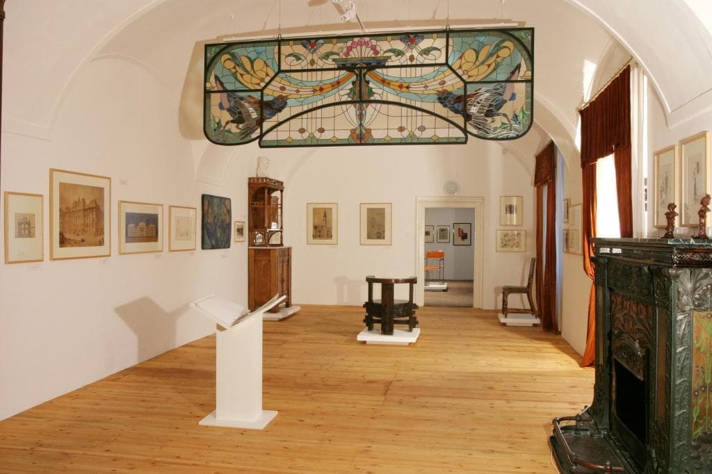 Art nouveau room in the Budapest history exhibition