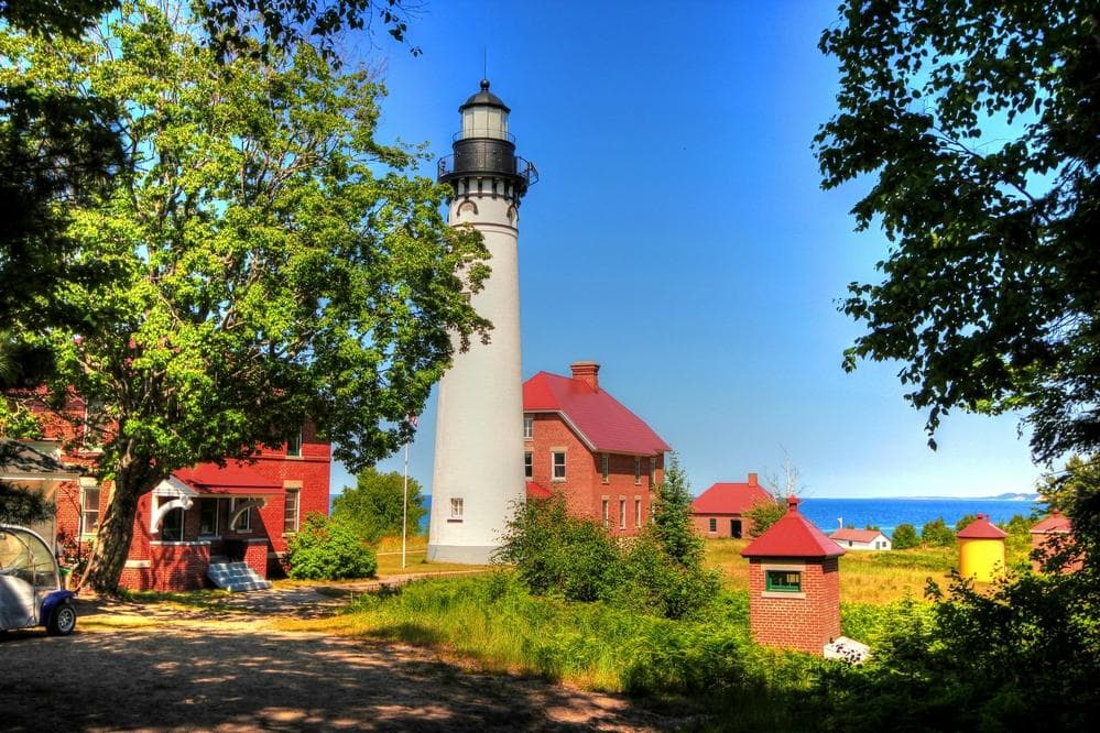 Our first view on Au Sable Light Station