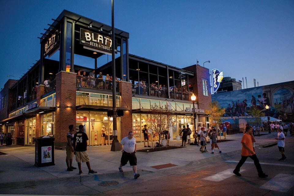 A corner restaurant in the north downtown district.