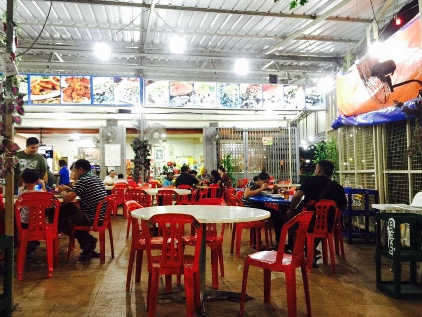 View of the covered portion of the restaurant.