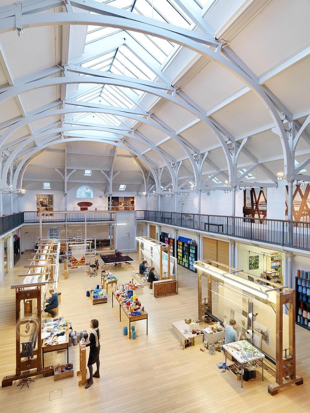 Dovecot Tapestry Studio Weaving Floor, photo credit Shannon Tofts