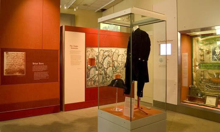 The Riches of Clare exhibition is laid out thematically. This image is from the Power section.