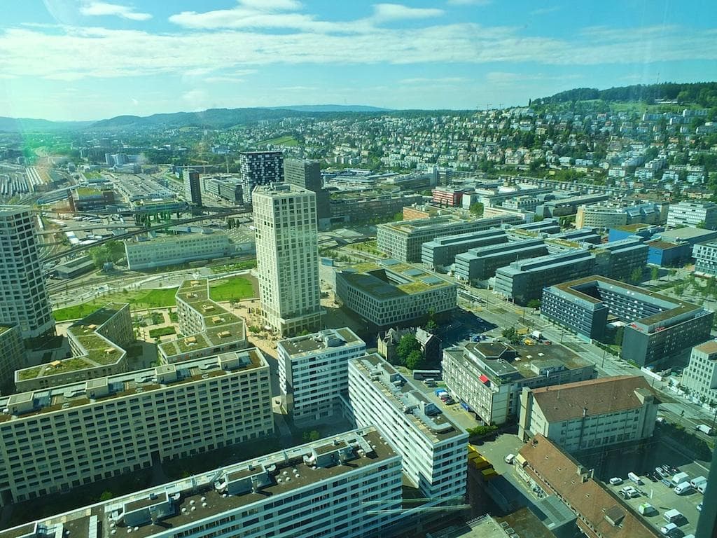 Blick hinunter zum Technopark