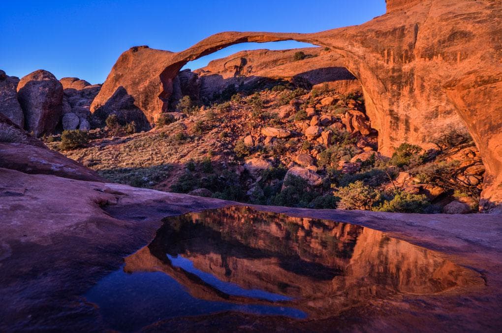 Reflection of the arch