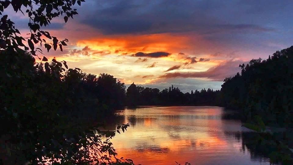 Sunset at Champoeg State Heritage Park - by Jim Maxey