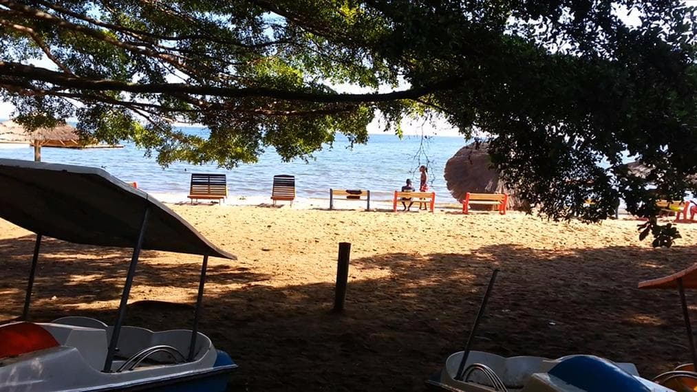 Lake Victoria Beach area with shade trees