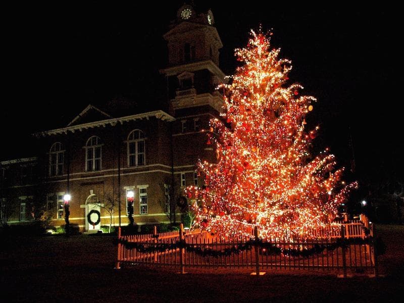 Lawrenceville Christmas Tree at Gwinnett Historic Courthouse