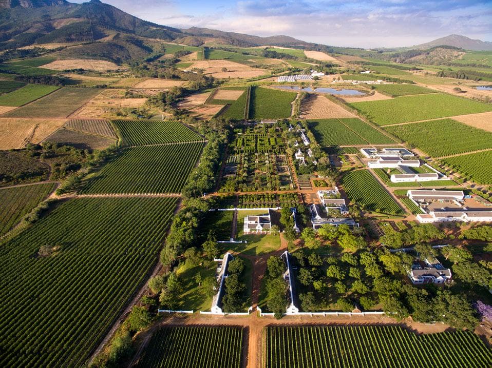 Drone view of Babylonstoren