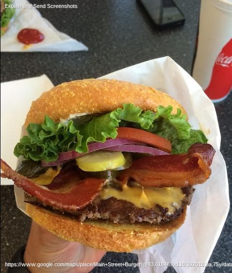 Bacon Cheeseburger at Main Street Burger