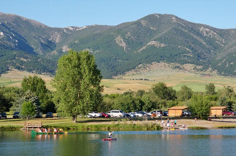 Glen Lake and Bozeman Beach at East Gallatin Recreation Area