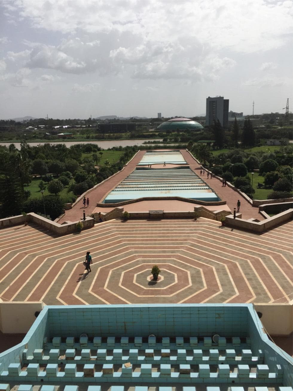 View from plinth level