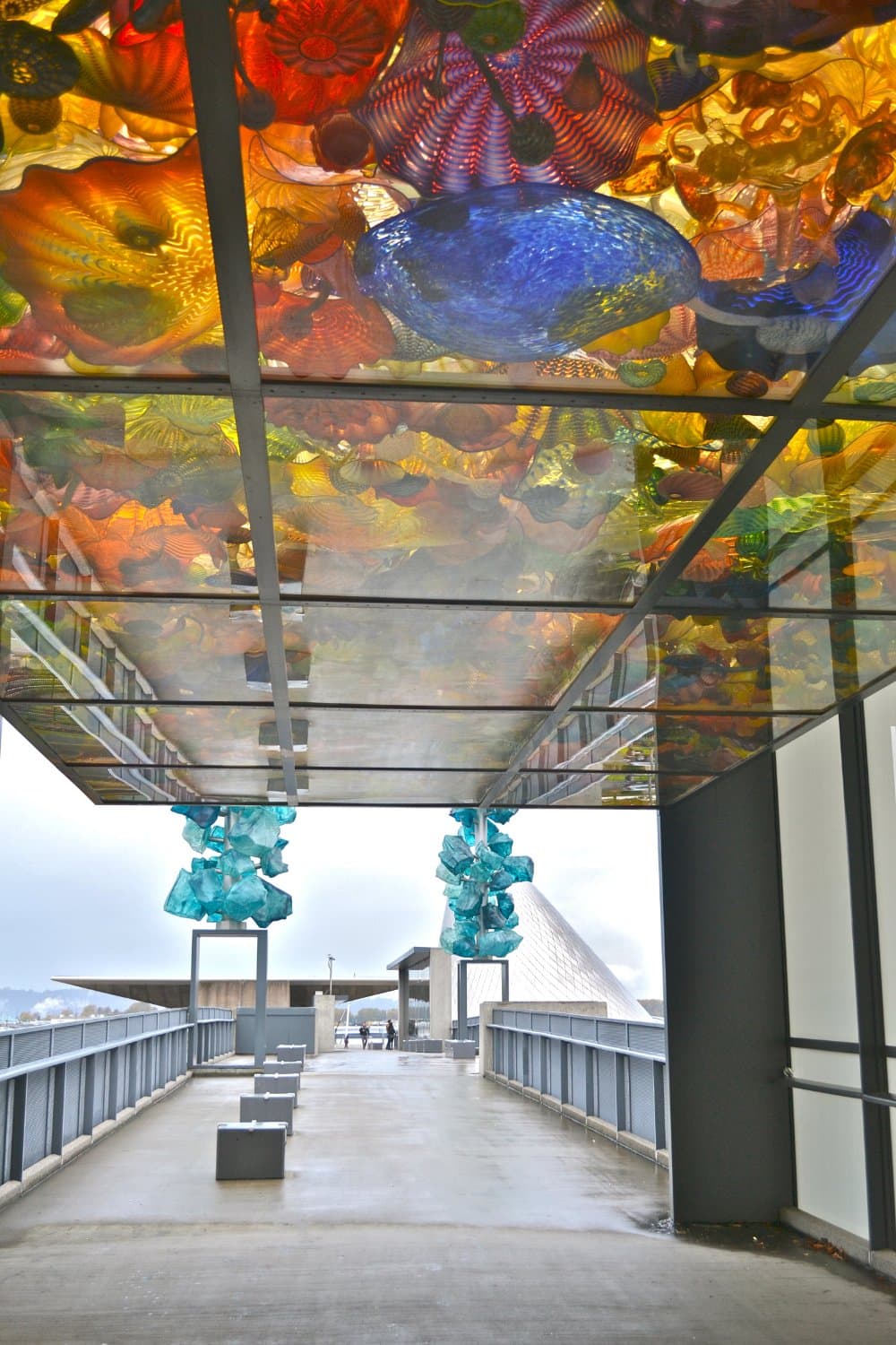 Chihuly Bridge of Glass walkway- Skyway of art glass