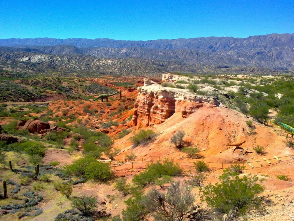 vista del parque de los dinosaurios