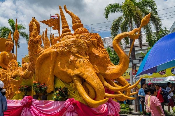 A float ready to take part in the parade