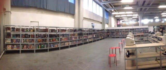 Extended wall of boxed games