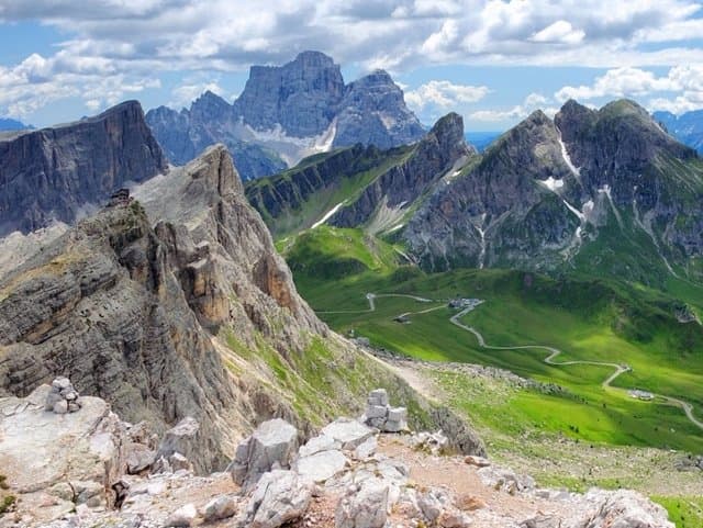 Passo Giau visto dalla cima dell'Averau