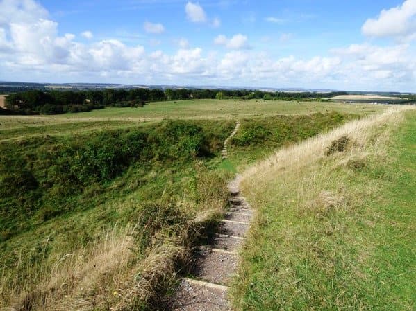Steps leading from the inner ring towards towards the second ring.