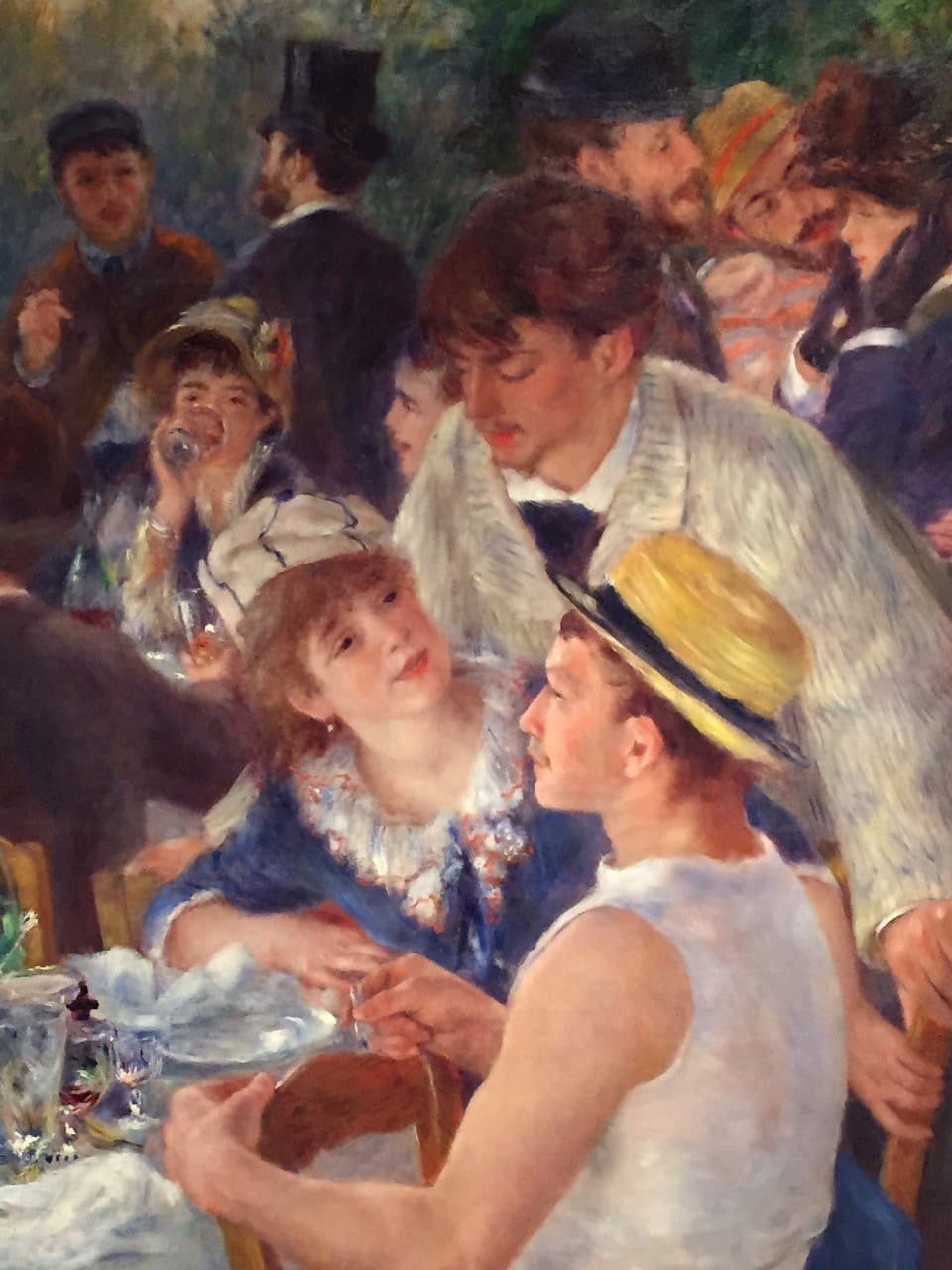 The girl with the glass is the focus in the movie Amelie