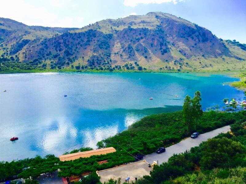 View from the lake from a tavera a little way up the mountain.
