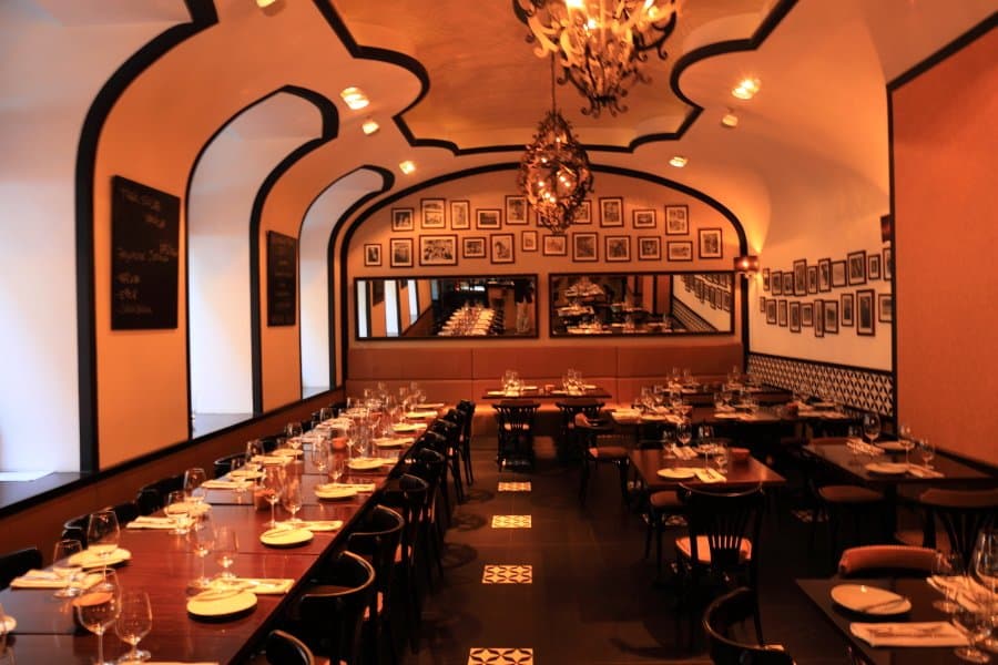 The interior of the restaurant