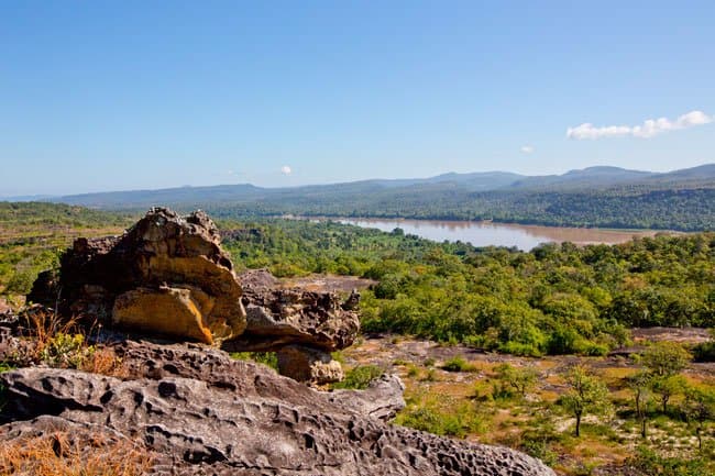 The across to Laos from Pa Chek viewpoint