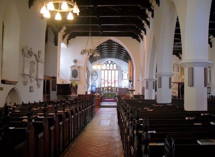 Interior of St Peter's Church Carmarthen