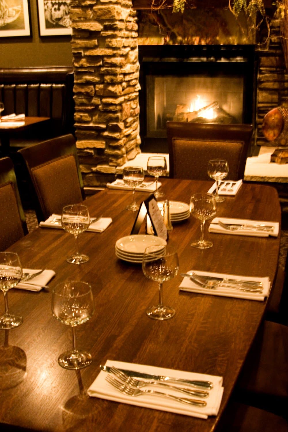 Some large table options available for groups up to eight. 