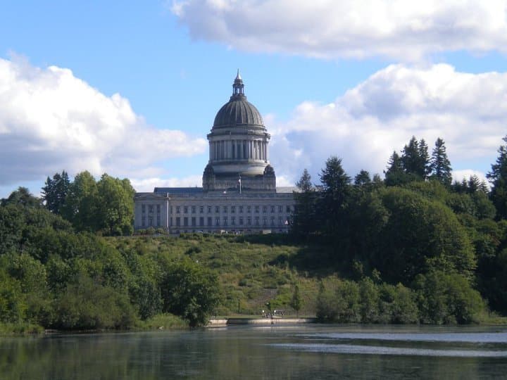 Washington State Capitol As Seen from Heritage Park