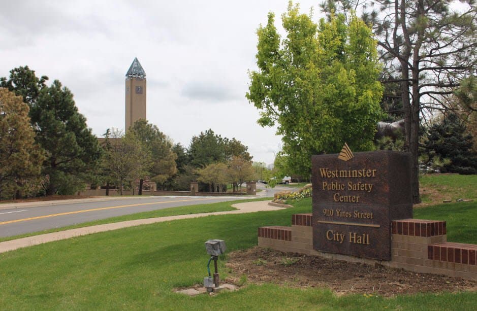 Entrance to the city hall area
