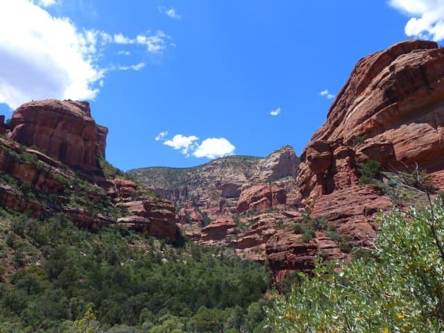 View from the trail to the arch