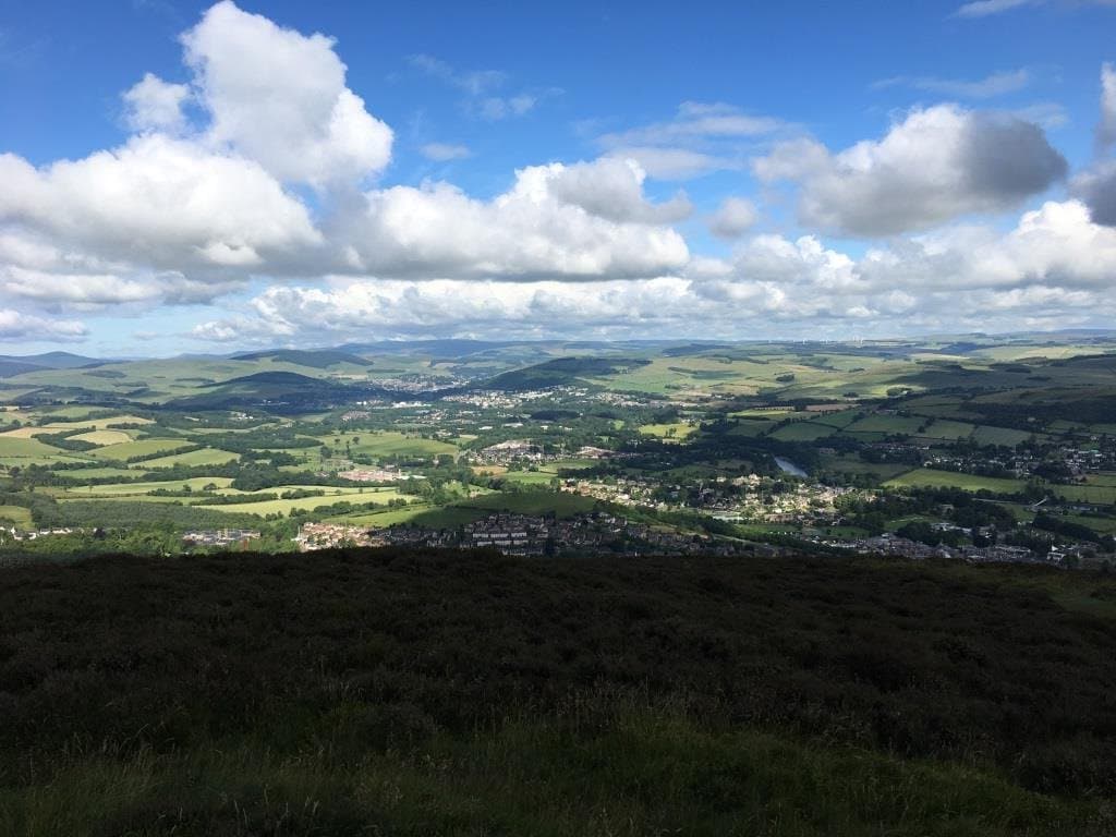 view from Eildon Hills