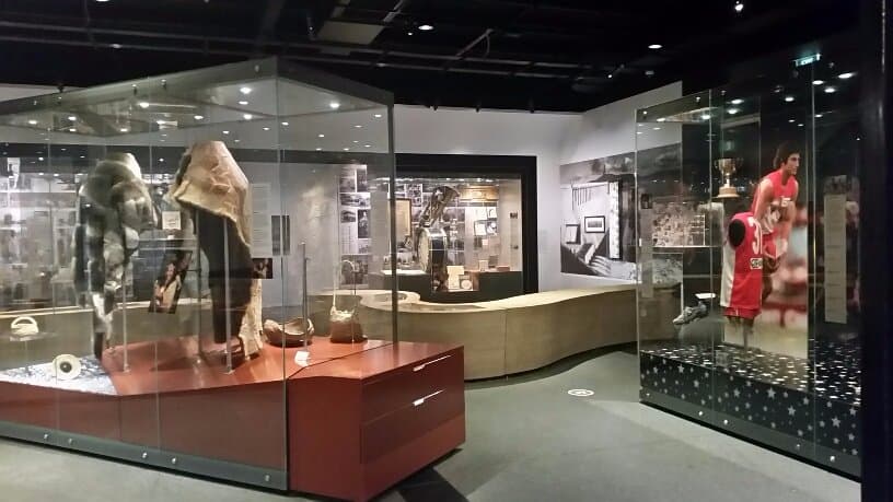 Library Museum - showcases are well set out and interesting