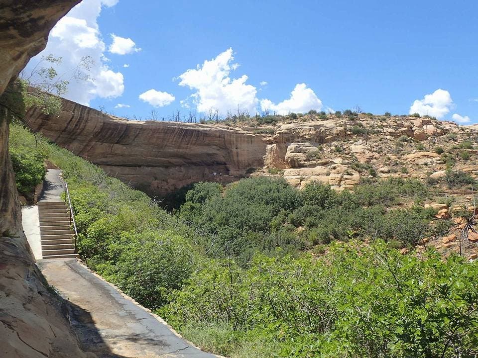 Paved hiking trail to Step House.