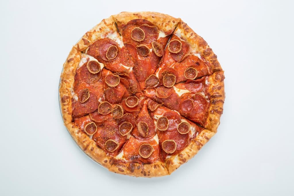 It's a Pepperonipalooza! With Deli-Style Pepperoni, Cup & Crisp Pepperoni, and Traditional.