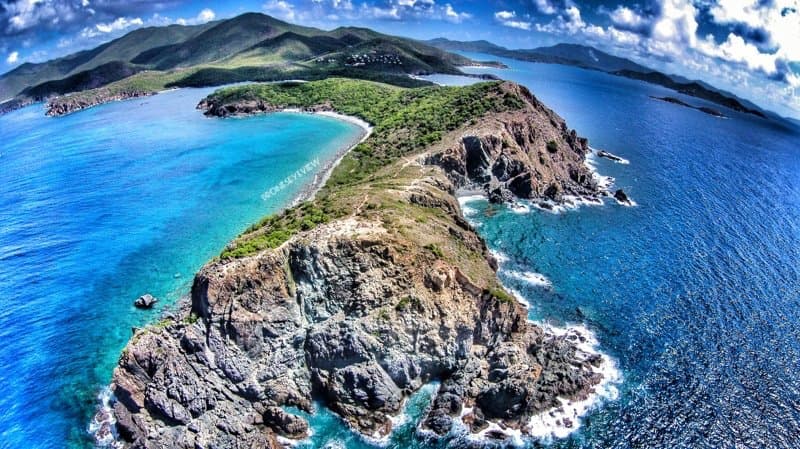 End of Ram Head Trail as seen by Drone