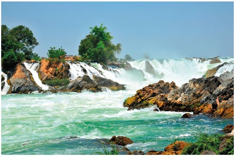 Khone Phapheng Waterfalls - 4000 islands - southern Laos - View of the waterfalls