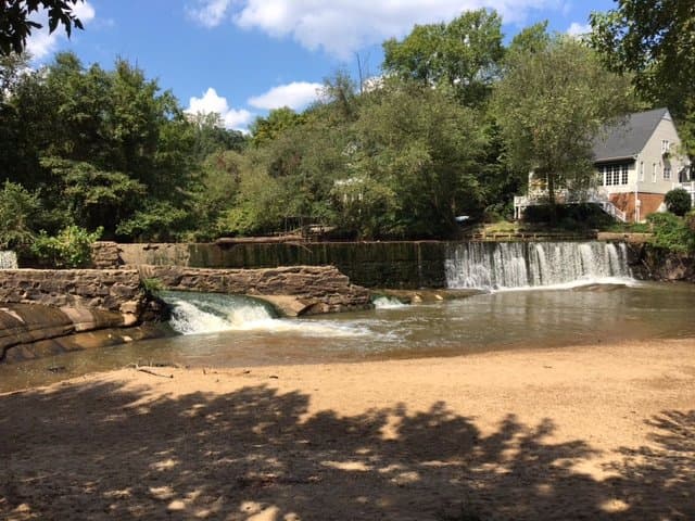Lassiter Mill. From the sandy banks on the river