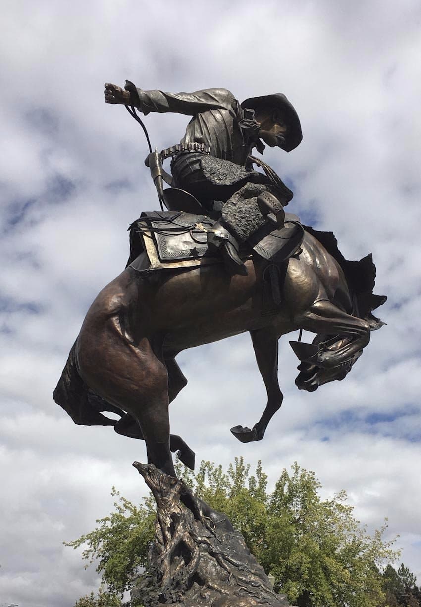 One of many bronzes in downtown Joseph