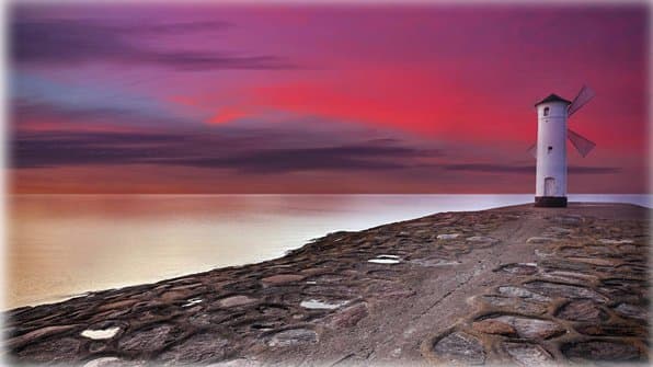 Stawa Młyny beacon in Świnoujście, Poland