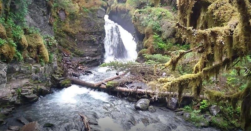 screenshot of a video I did of the falls