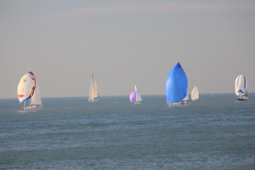 from the Mariakerke Beach we could see these boats