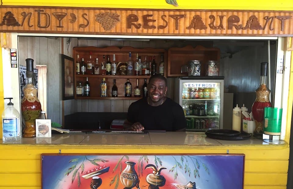Hi i'm Anderson Gumbs. Owner & Chef of Andy's Restaurant The Valley Anguilla