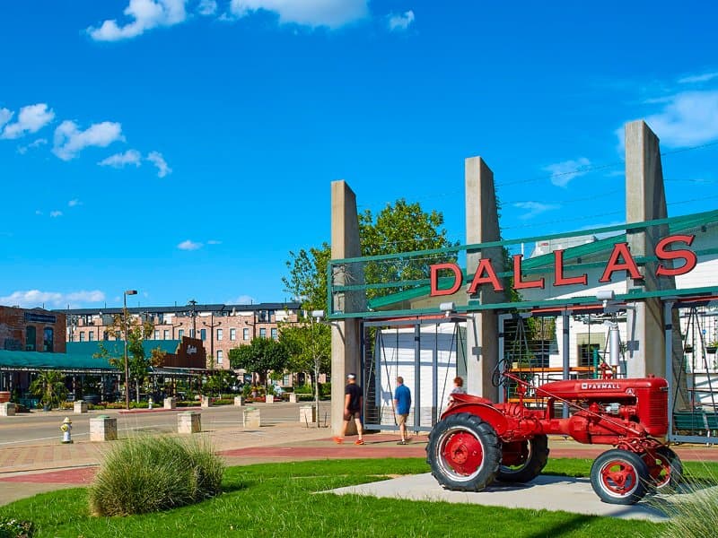 The heart of downtown, the Dallas Farmers Market.