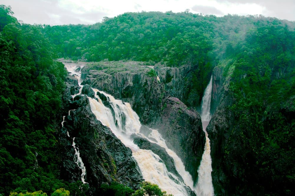 The falls in the beginning of the wet season